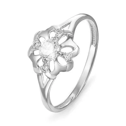 Кольцо с114805 Серебро Фианит 1,03 