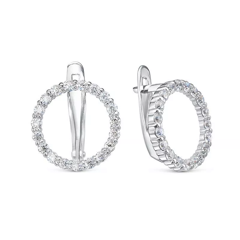 Серьги с1203243 Серебро Фианит 2,63 InStyle
