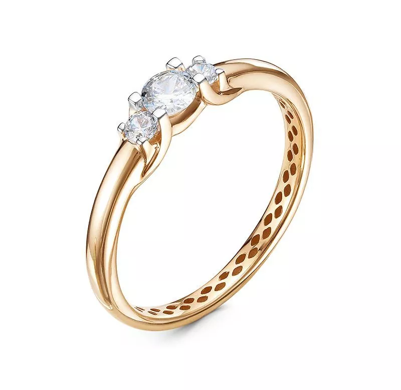 Кольцо дф1101629р Золото Фианит 1,3 DELTA LUXE MINI