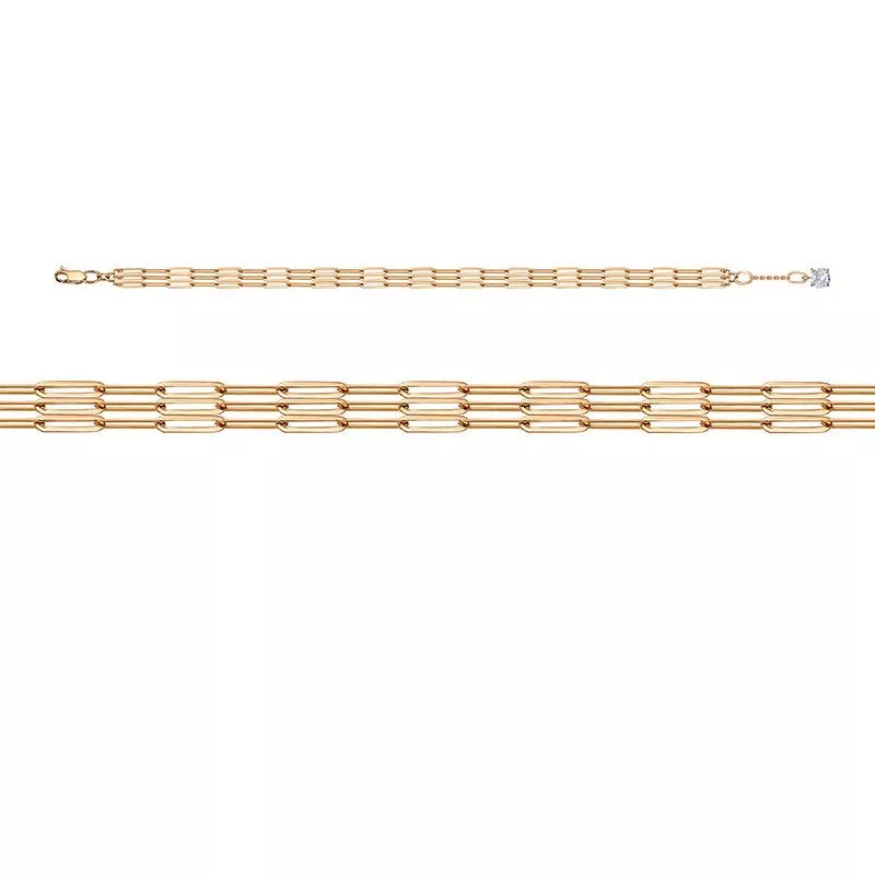 Браслет 7704375/18,5 Золото Фианит 3,3 CHAIN