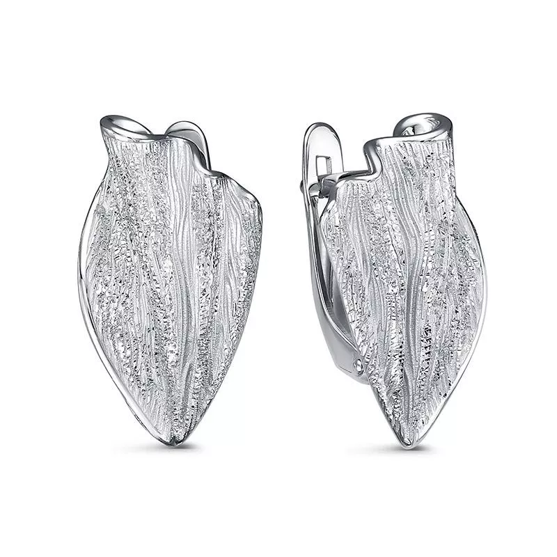 Серьги с2203775 Серебро Без вставок 3,2 Flora