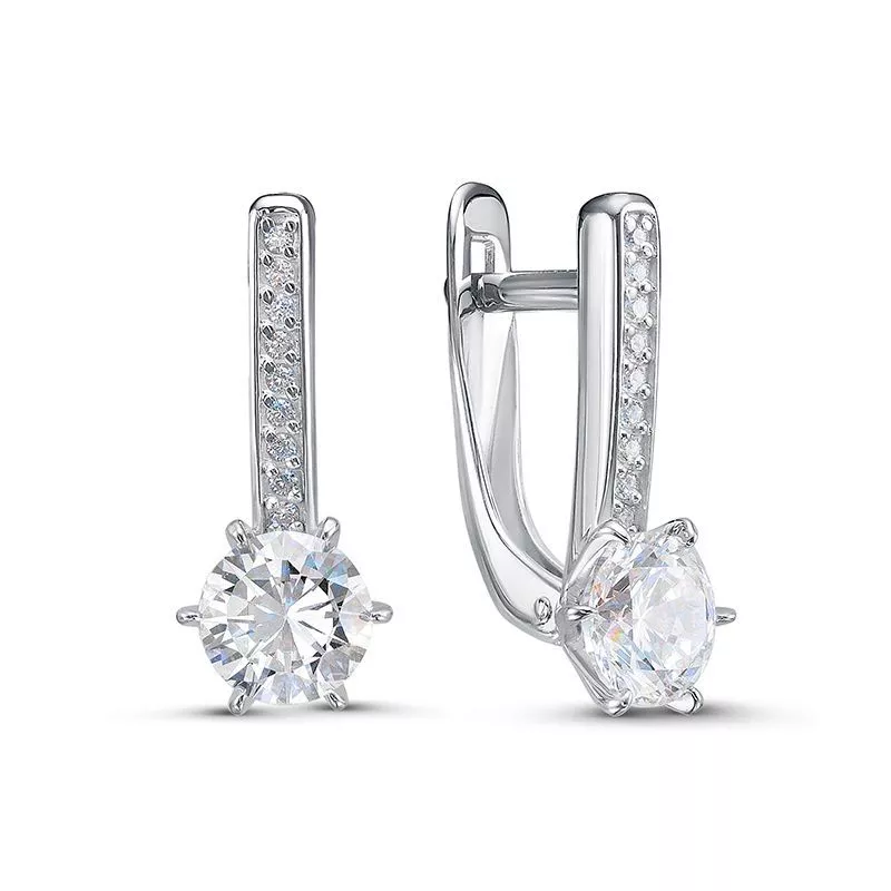 Серьги с1201650 Серебро Фианит 2,81 T-collection