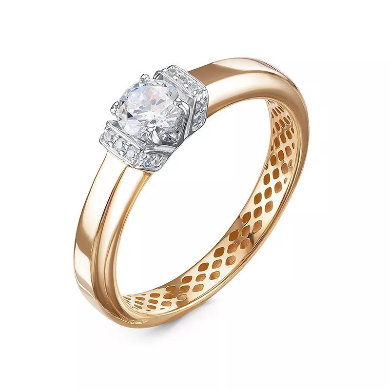 Кольцо дф1101591р Золото Фианит 1,87 DELTA LUXE ONE