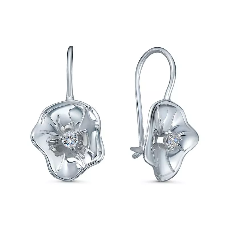 Серьги с1200955 Серебро Фианит 1,54 Bloom