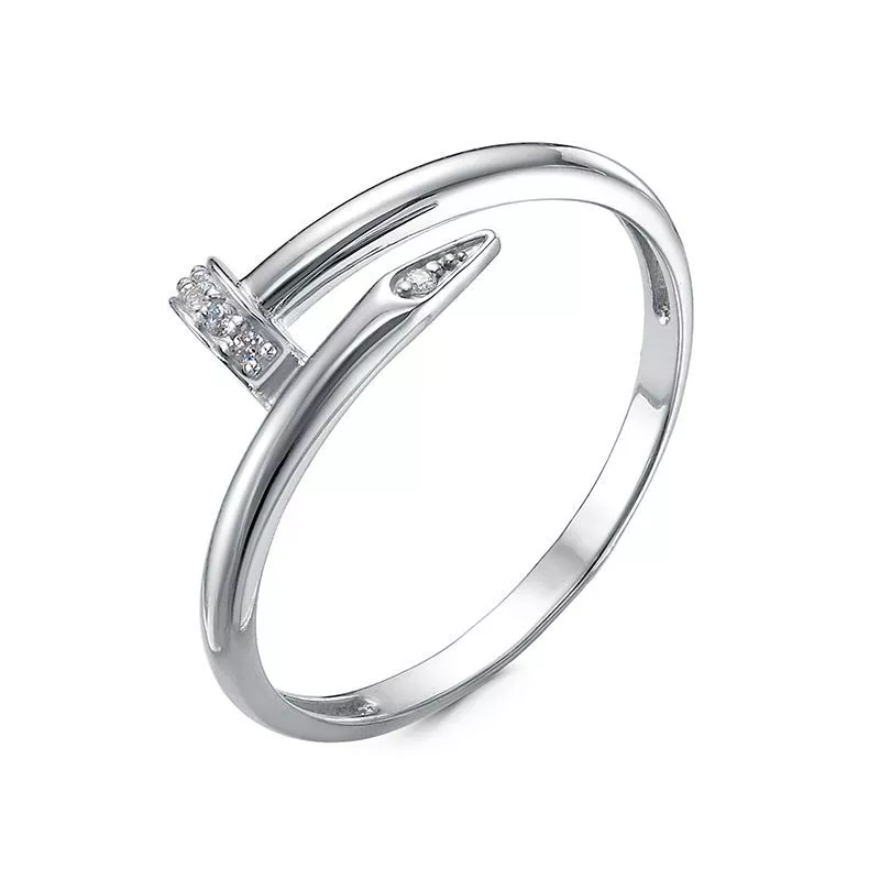 Кольцо с1104063 Серебро Фианит 0,95 Cartier style