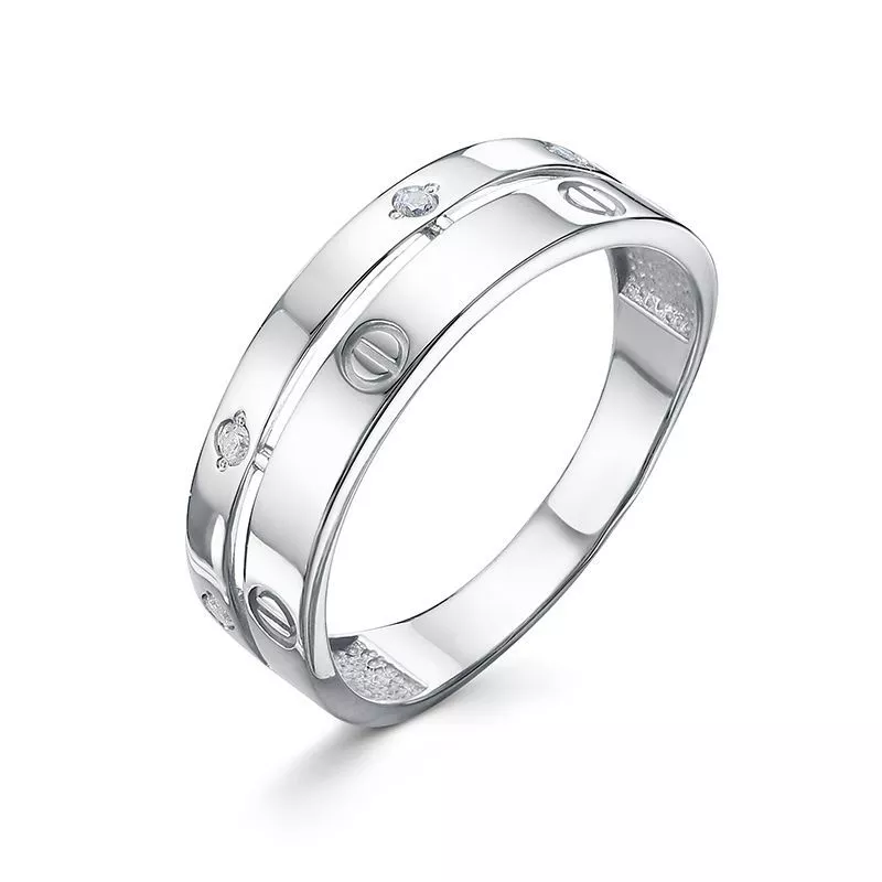 Кольцо с1104441 Серебро Фианит 1,91 Cartier style
