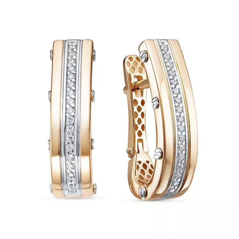 Серьги дф1201531р Золото Фианит 3,99 DELTA LUXE CARTIE