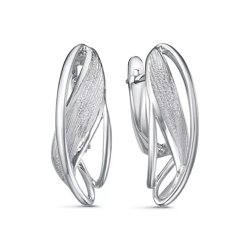 Серьги с2202100 Серебро Без вставок 3,76 Flora