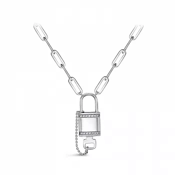 Колье с0703958ш/45 Серебро Фианит 6,85 LV Lock
