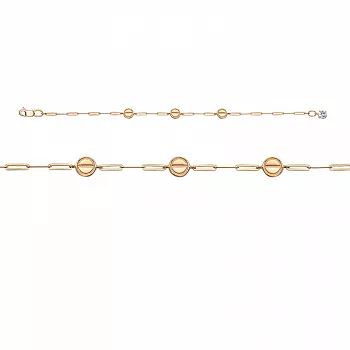 Браслет 7704600/17,5 Золото Фианит 2,23 Cartier style
