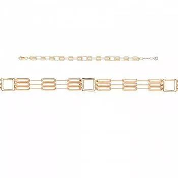 Браслет 7704396/18,5 Золото Фианит 3,64 CHAIN