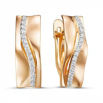 Серьги 127007 Золото Фианит 2,02 