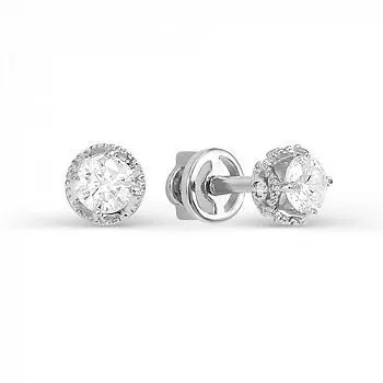 Серьги с052081 Серебро Фианит 1,35 