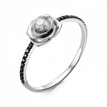 Кольцо с117265 Серебро Фианит 1,11 Bloom
