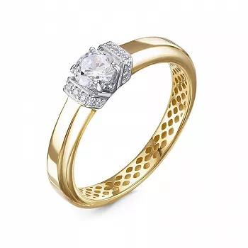 Кольцо дф1101591рл Золото Фианит 1,77 DELTA LUXE ONE