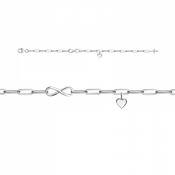 Браслет б7703615ш/18,5 Золото Фианит 2,58 CHAIN
