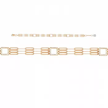 Браслет 7704396/16,5 Золото Фианит 3,23 CHAIN