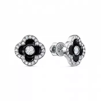 Серьги с0504474 Серебро Фианит 2,09 Violet new