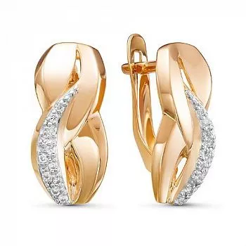 Серьги 126985 Золото Фианит 2,59 