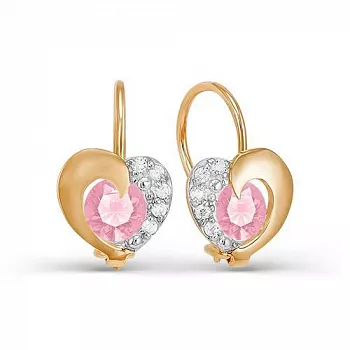 Серьги 128713 Золото Фианит 1,13 