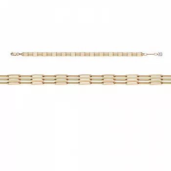 Браслет 7704375/18,5 Золото Фианит 3,3 CHAIN