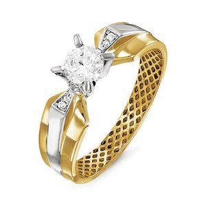 Кольцо дф110012рл Золото Фианит 1,96 DELTA LUXE ONE