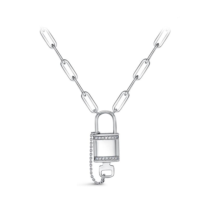 Колье с0703958ш/45 Серебро Фианит 6,85 LV Lock