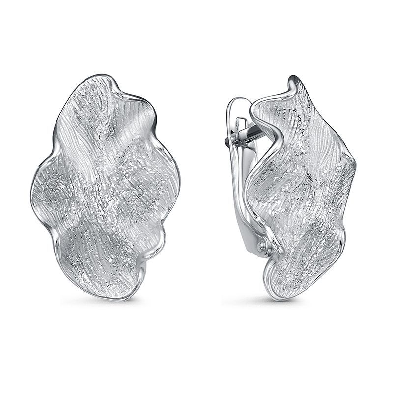 Серьги с2203776 Серебро Без вставок 3,56 Flora