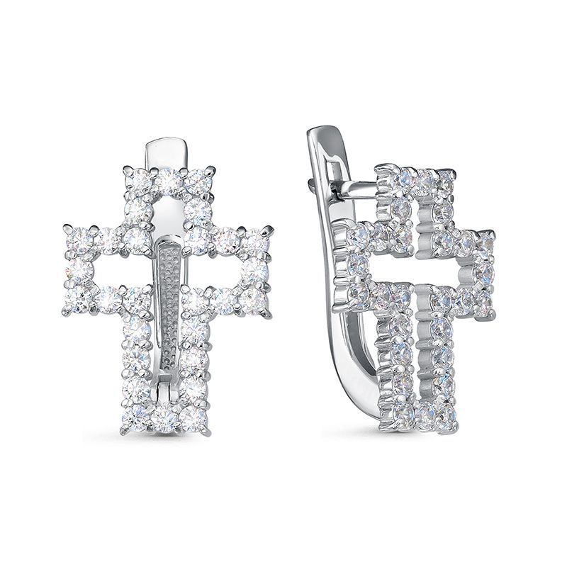 Серьги с1203807 Серебро Фианит 3,48 InStyle