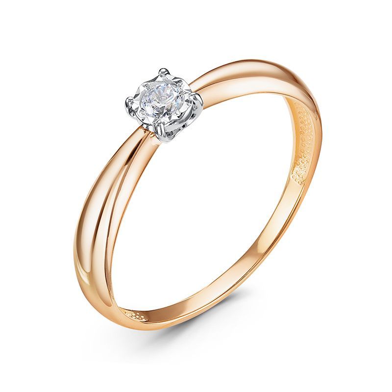 Кольцо 1103580 Золото Фианит 1,47 DIAMOND EFFECT