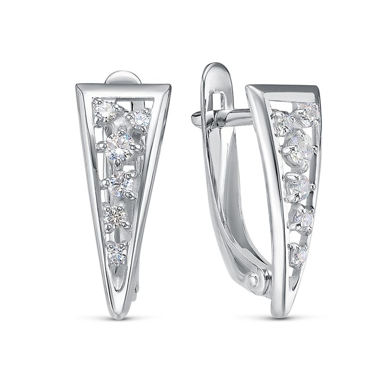 Серьги с1203241 Серебро Фианит 1,73 ELEMENT