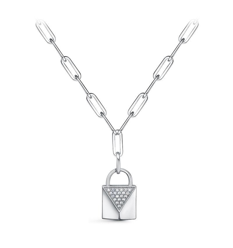 Колье с0703868/45 Серебро Фианит 11,36 LV Lock