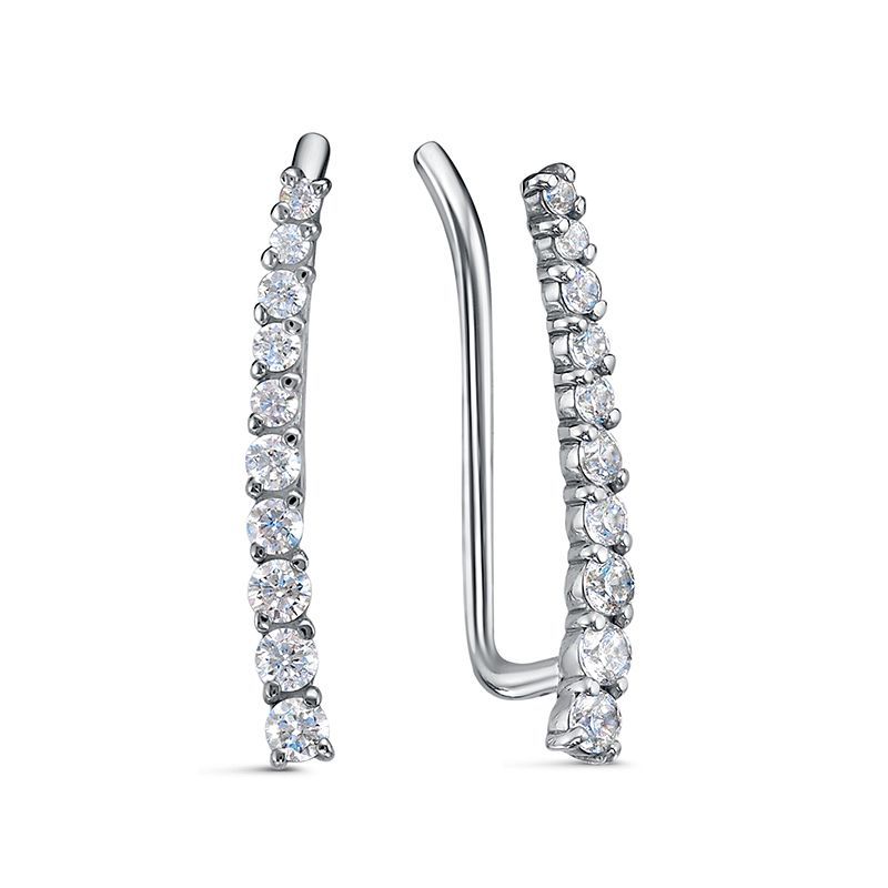Серьги с141019 Серебро Фианит 1,13 InStyle