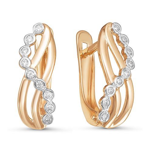 Серьги 125135 Золото Фианит 1,81 