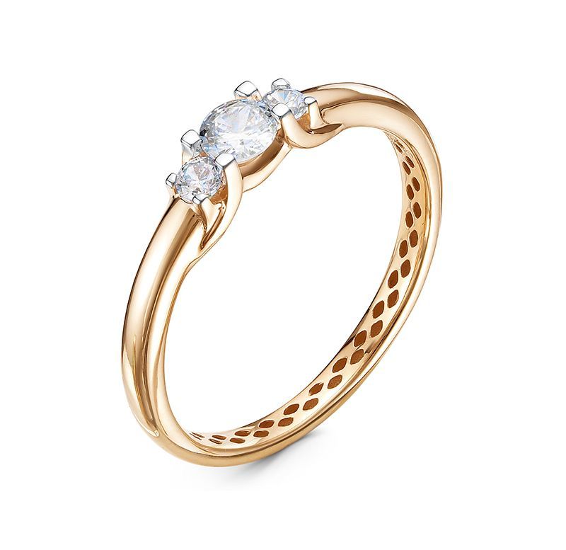 Кольцо дф1101629р Золото Фианит 1,3 DELTA LUXE MINI
