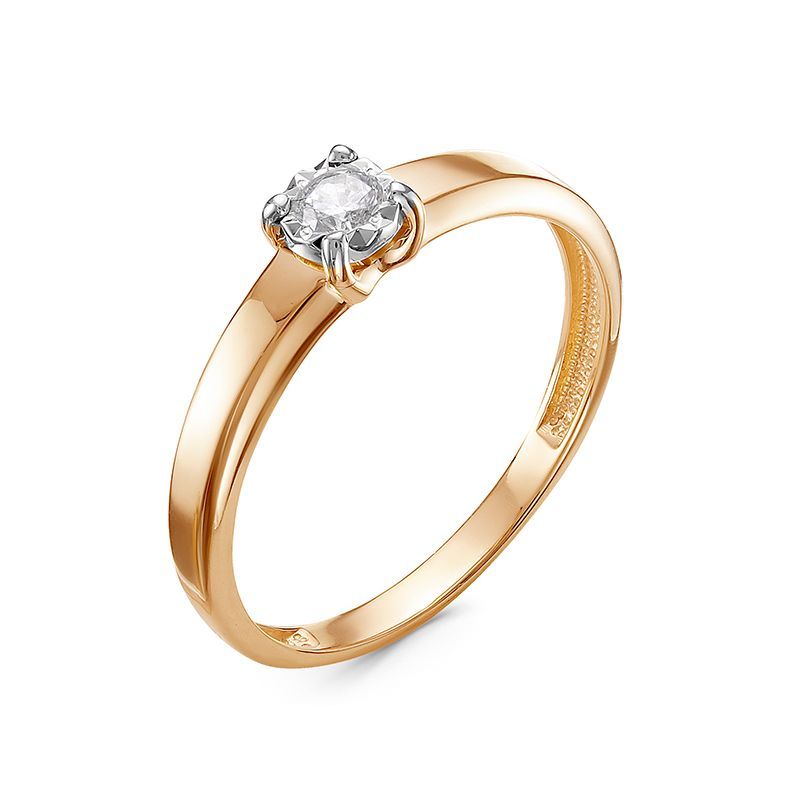 Кольцо 1100107 Золото Фианит 1,45 DIAMOND EFFECT