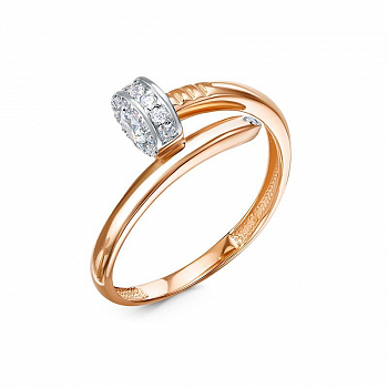 Кольцо 1105372 Золото Фианит 1,68 Cartier style