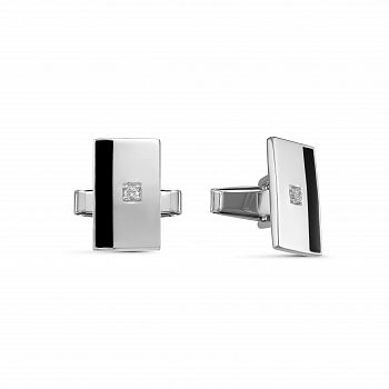 Запонки с660267 Серебро Фианит 3,81 DELTA MEN NEW